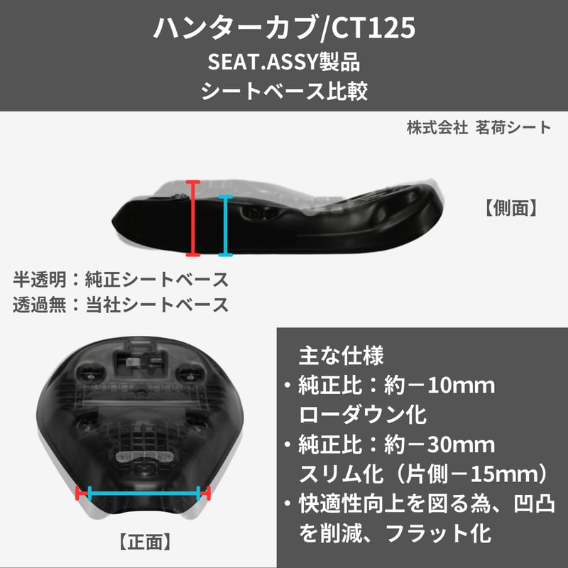 CT125 ハンターカブ GANESHA プチレストシート 好評につき再販】GC-CT011 CT125 GANESHA⁺ Petit Rest Seat 濱口