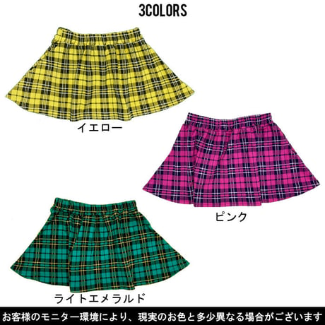 b5164　チェックフレアミニスカート