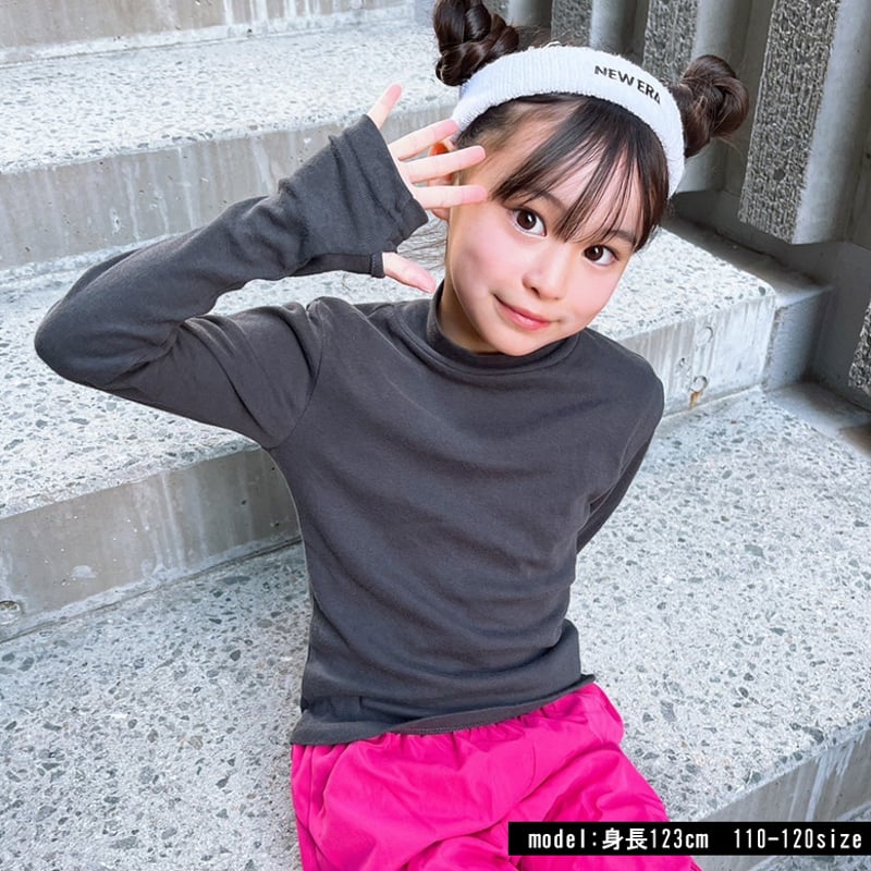 b5065 カラフルハイネック指穴ロンT | saleroom