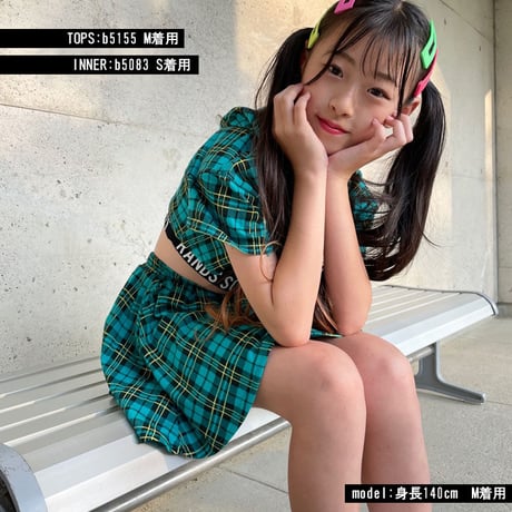 b5164　チェックフレアミニスカート