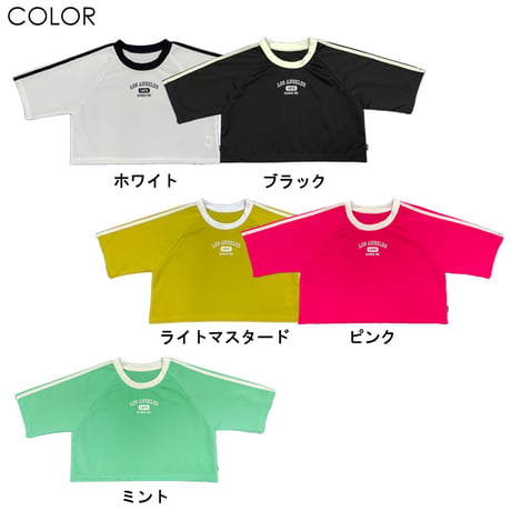 r1017　ジャージ素材袖ラインT