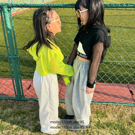r1015　袖メッシュショート丈PK