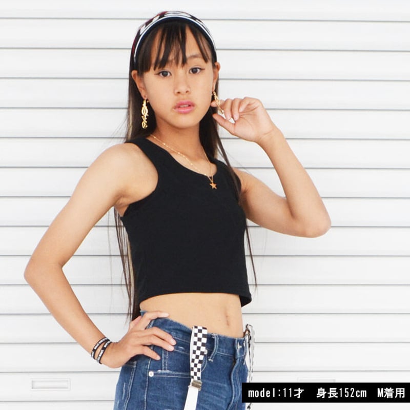 KMRII タンクトップ サイズ2 hunch タンクトップ ノースリーブ 2枚重ね リブタンクトップ