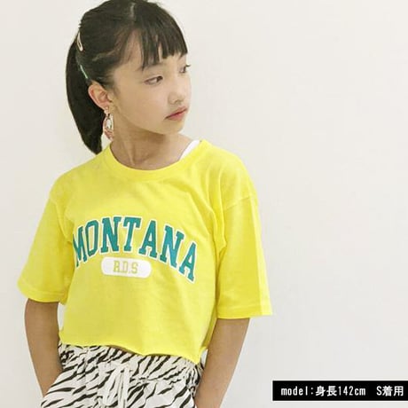 b5127カットオフカレッジロゴT-shirt