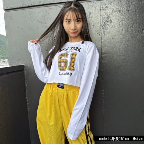 b5267　チェックロゴロングスリーブT
