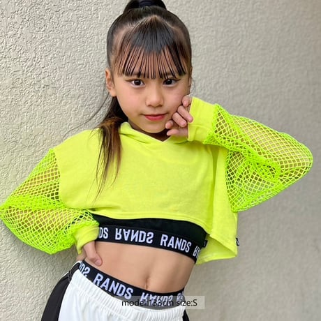 r1015　袖メッシュショート丈PK