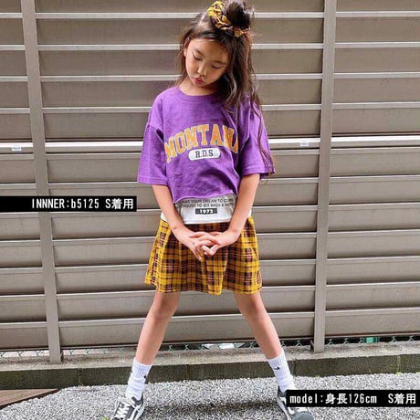 b5127カットオフカレッジロゴT-shirt