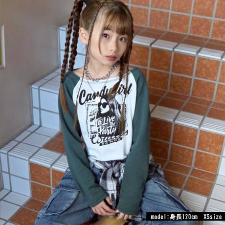 b5274　ガールptオフショルラグラントップス