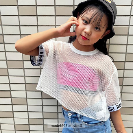 r1025　袖ロゴメッシュT