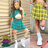 b5164　チェックフレアミニスカート