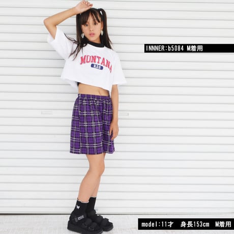 b5127カットオフカレッジロゴT-shirt