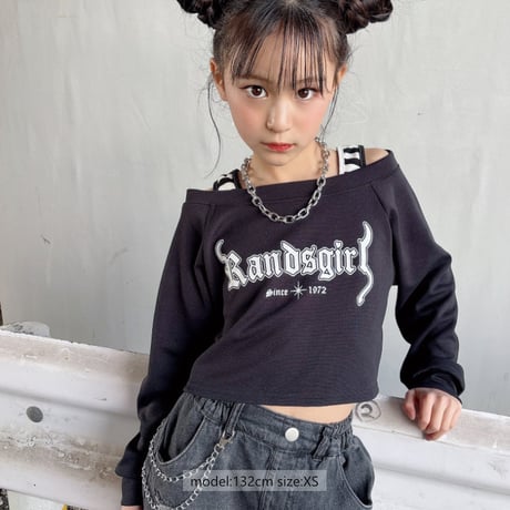 r1038　レイヤード風オフショルトップス