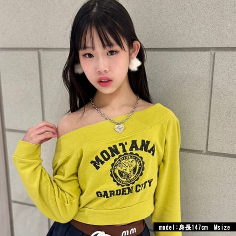 b5273　オフショルショートトレーナー