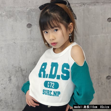 b5188　バイカラー肩あきスウェット