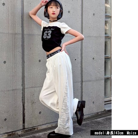 b5278　ブロード切替スウェットパンツ