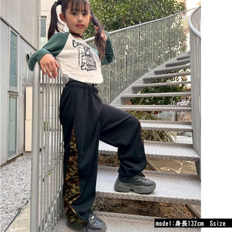 b5278　ブロード切替スウェットパンツ