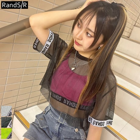 r1025　袖ロゴメッシュT