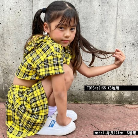 b5164　チェックフレアミニスカート