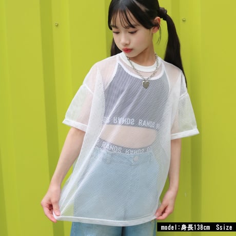 b5283　オーバーサイズメッシュT