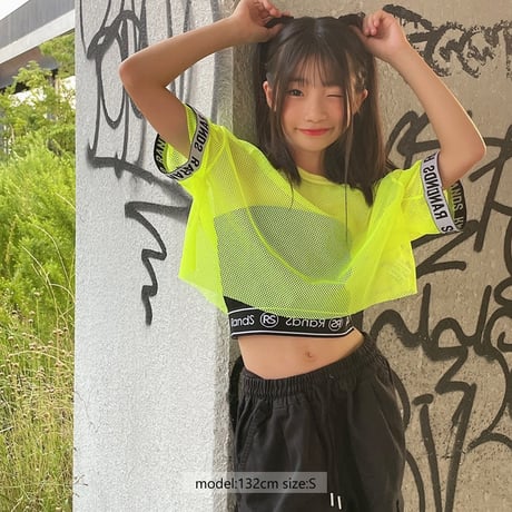 r1025　袖ロゴメッシュT
