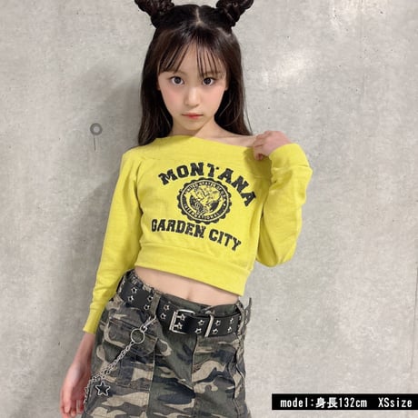 b5273　オフショルショートトレーナー