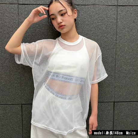 b5283　オーバーサイズメッシュT