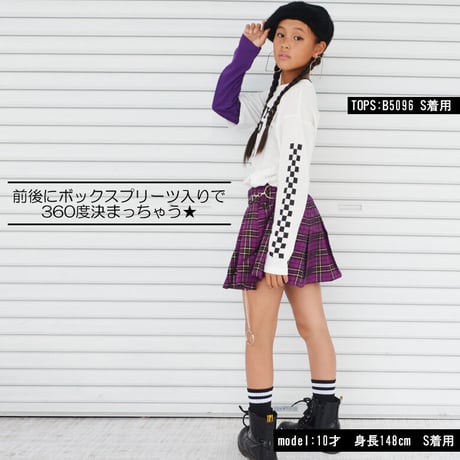 b5105　インナー付きチェックスカート