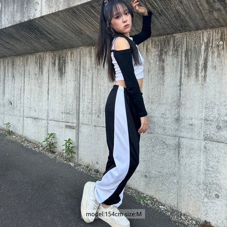 r1027　配色ジャージパンツ