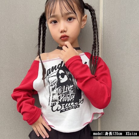 b5274　ガールptオフショルラグラントップス