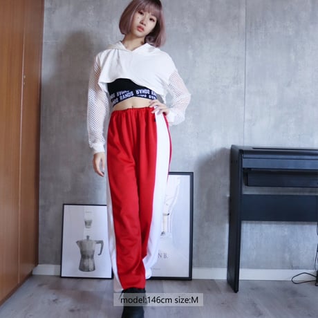 r1027　配色ジャージパンツ