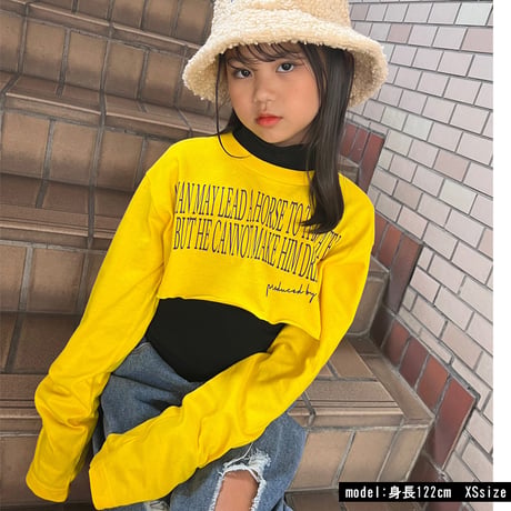 b5211　ベリーショートロングスリーブT