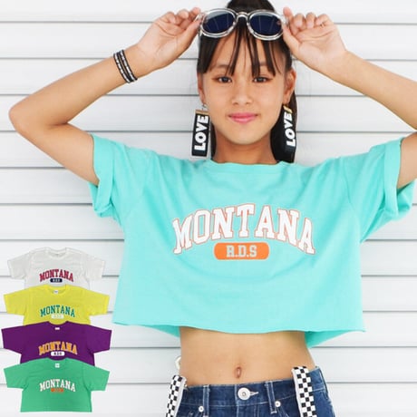 b5127カットオフカレッジロゴT-shirt