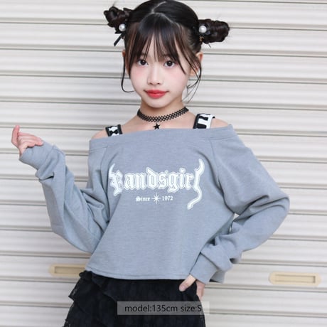 r1038　レイヤード風オフショルトップス
