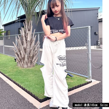 b5263　サイドダメージptワイドパンツ