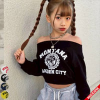b5273　オフショルショートトレーナー