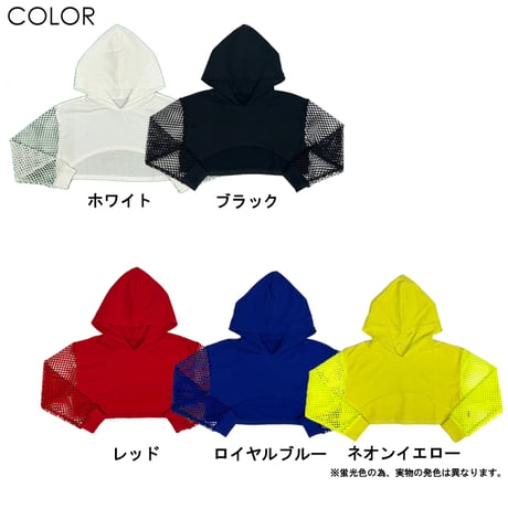 r1015　袖メッシュショート丈PK