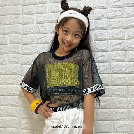 r1025　袖ロゴメッシュT