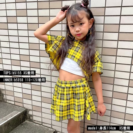 b5164　チェックフレアミニスカート
