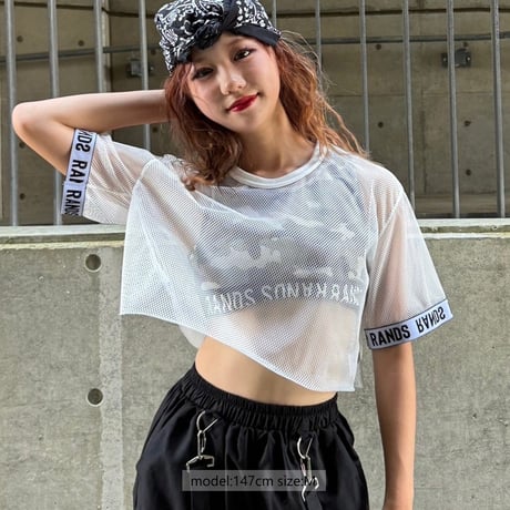 r1025　袖ロゴメッシュT