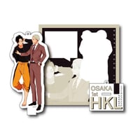 はらだ 「HKL3」 Harada  Acrylic Stand Key Ring     5. Happy Kuso life (daytime Kuzuya and Kasuya)