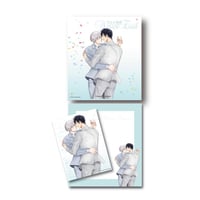 Owal Solo Exhibition 「Never End」Acrylic Stand+Sticker+Marriage Card Set（Omoichigai ga Koi no Tane）