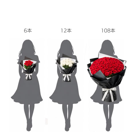 白バラの花束【本数をお選びください】