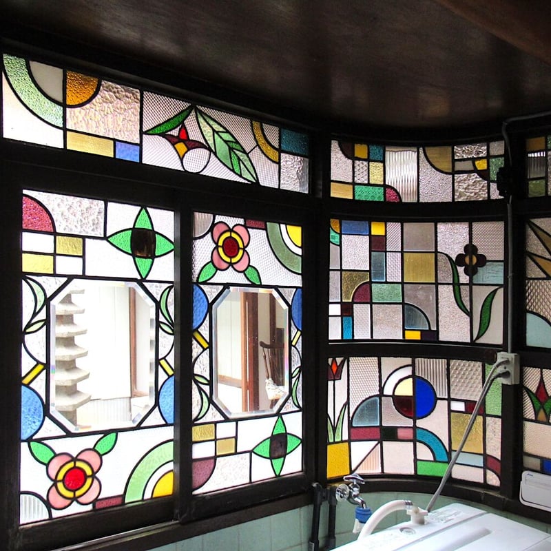 ステンドグラスの連窓タイル箱 | こだんみほのタイル絵