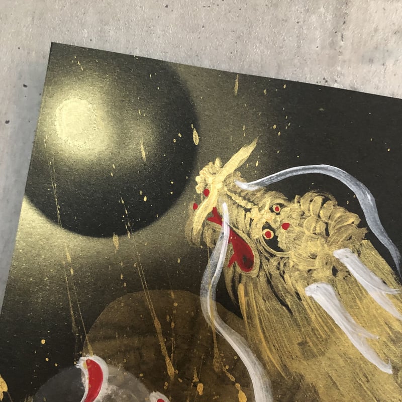 月夜の昇り金龍 | 龍神仏画家 山口高龍
