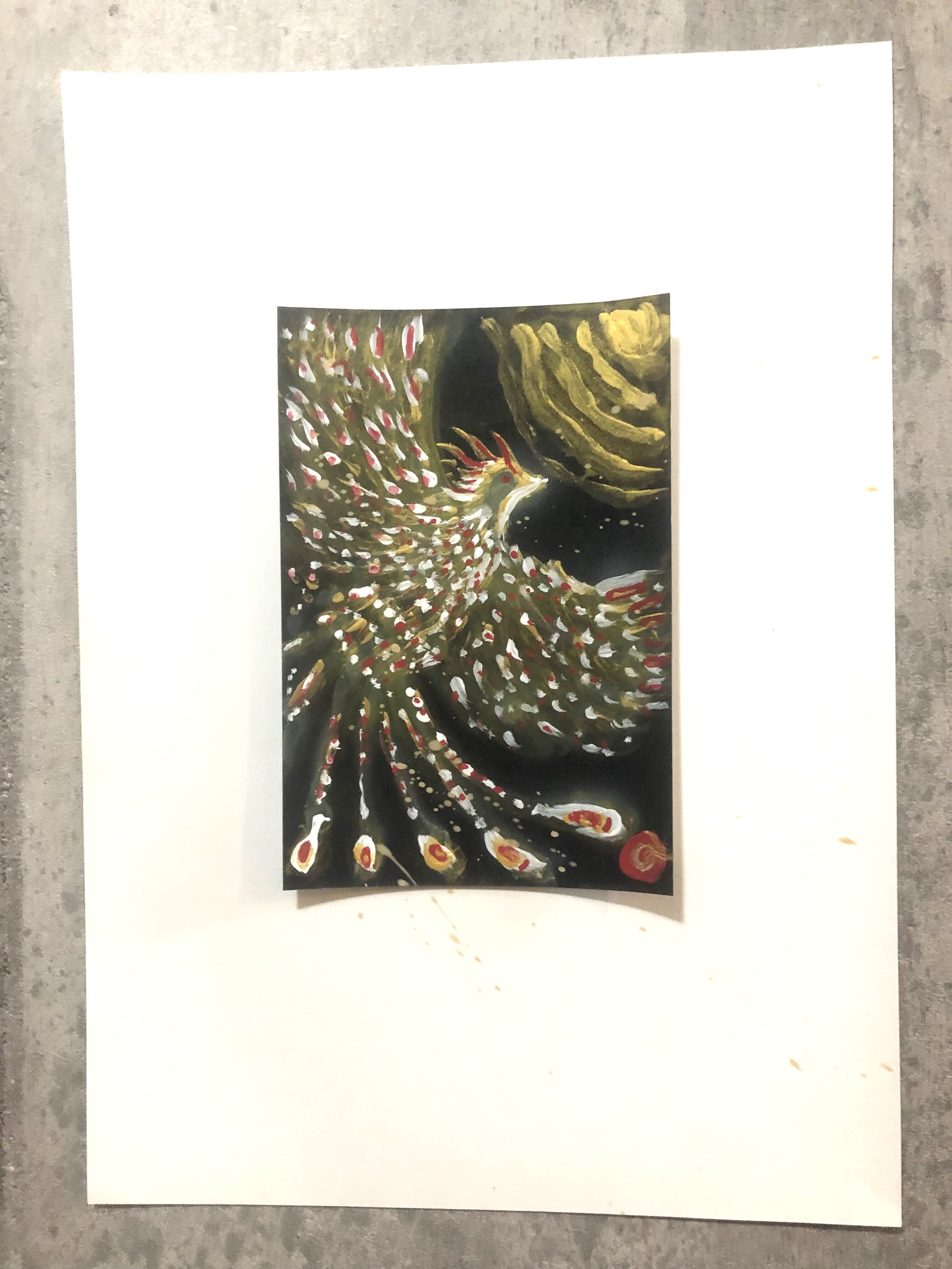 【新作特価10/8まで】【特大サイズ】開運絵画『金運超覚醒（鳳凰・龍神）』 original