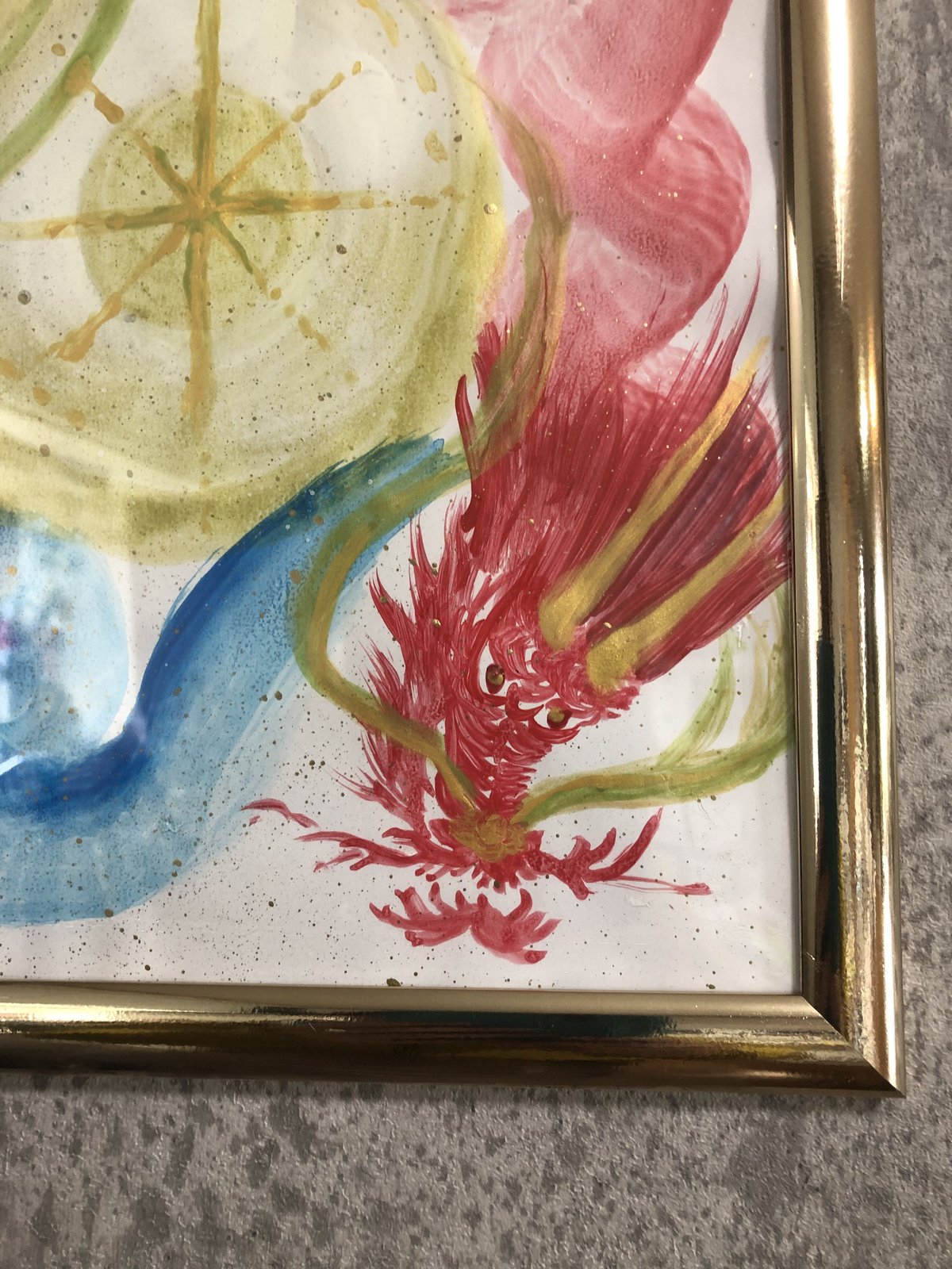 青赤双龍 一筆龍 | 龍神仏画家 山口高龍