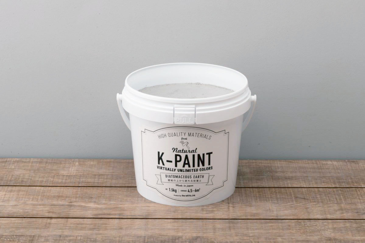 K-PAINT 珪藻土塗料 1.5kg 03_ホワイトグレー YHB STORE