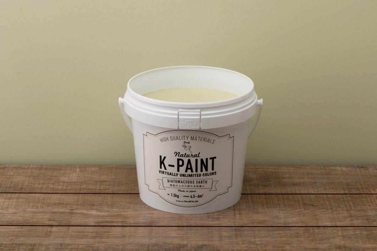 K-PAINT 珪藻土塗料 1.5kg 06_ライトカーキ YHB STORE