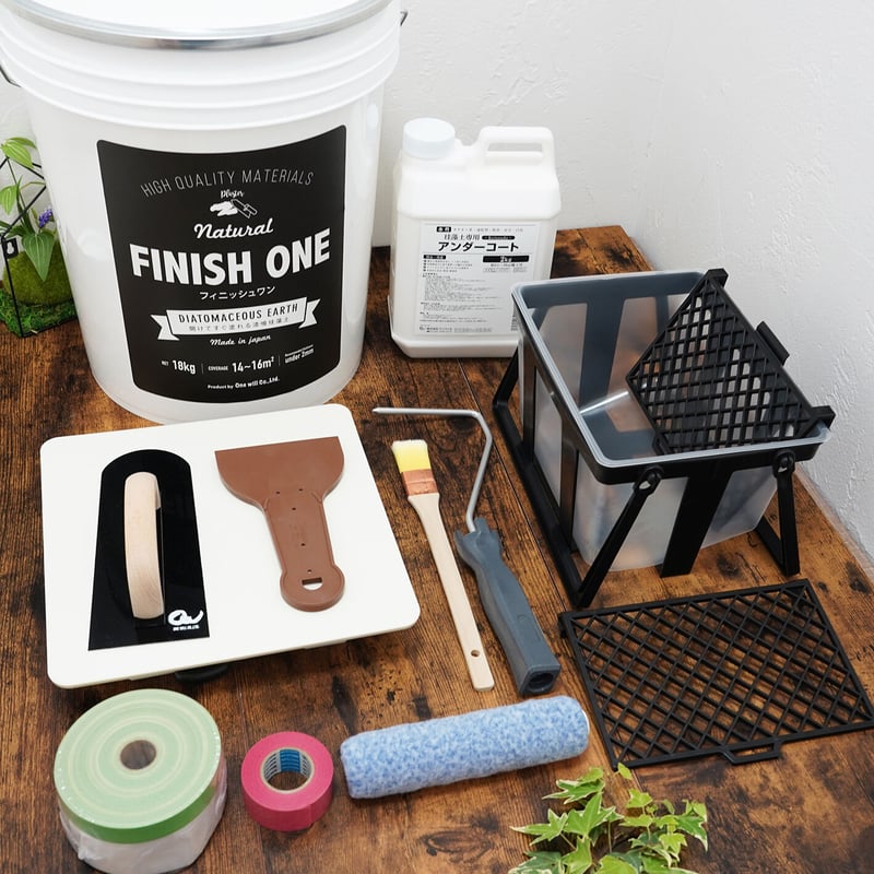 届いたらすぐ塗れる FINISH ONE 珪藻土 18kg缶セット | YHB STORE
