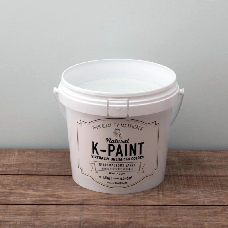 K-PAINT 珪藻土塗料 1.5kg 10_ベビーグリーン | YHB STORE